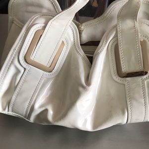 Leather white Italian bag